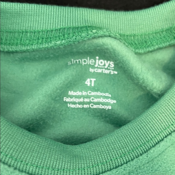 NWT Carter’s Dinosaur Fleece Pajama Set - 2 pants/2 shirts - 4T - Picture 4 of 11